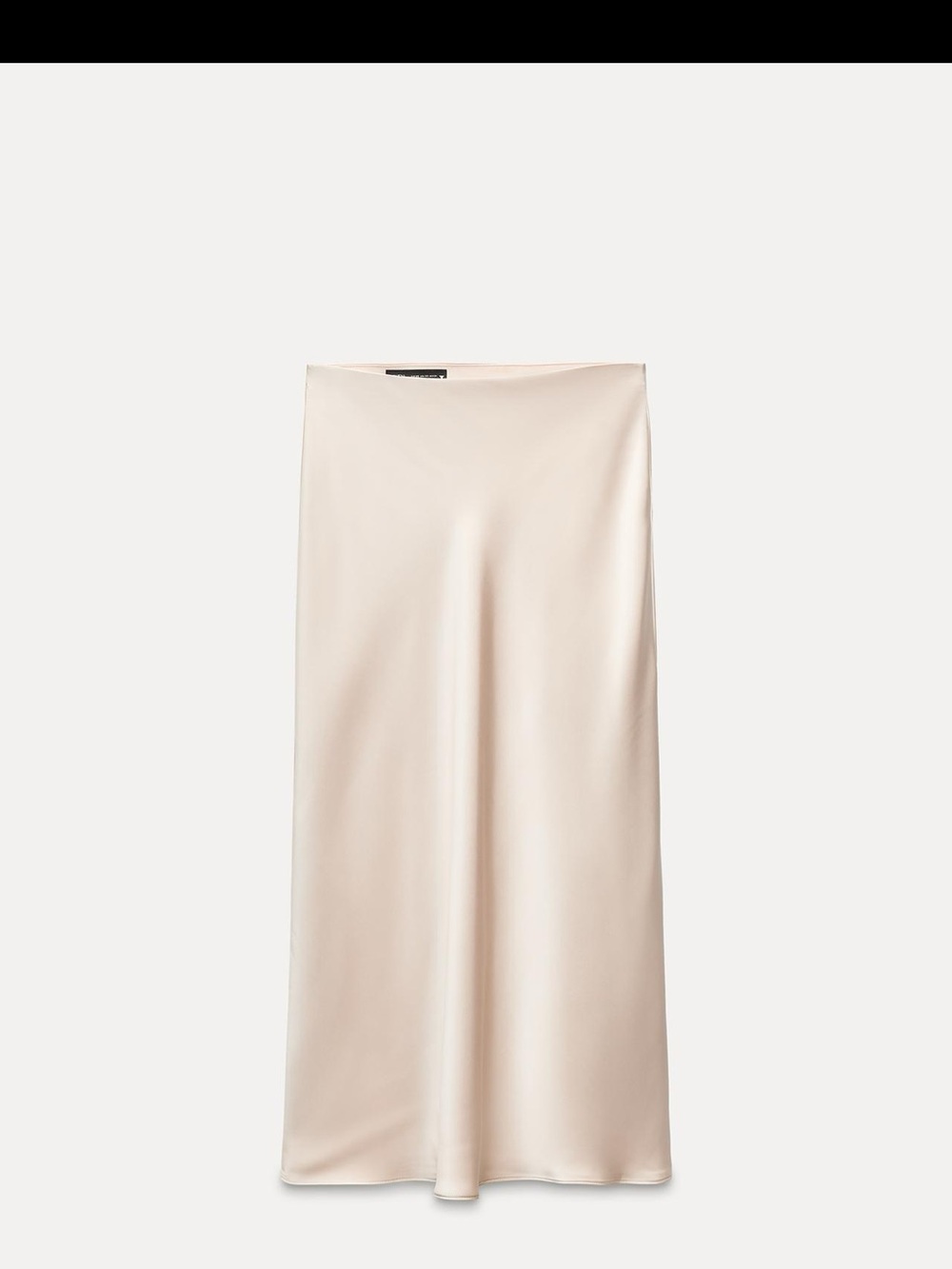 SATIN EFFECT MIDI SKIRT Cream Ivory ZARA Size S - Picture 2 of 4